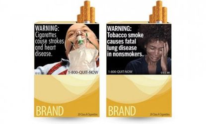 The FDA has unveiled nine stomach-turning images that will appear on cigarette packs in September 2012.
