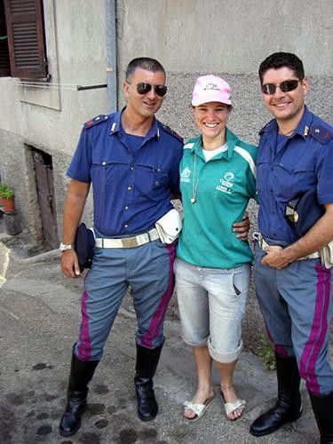 Em and her escorts.