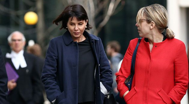 Sadie Frost arrives at Mirror phone hacking trial