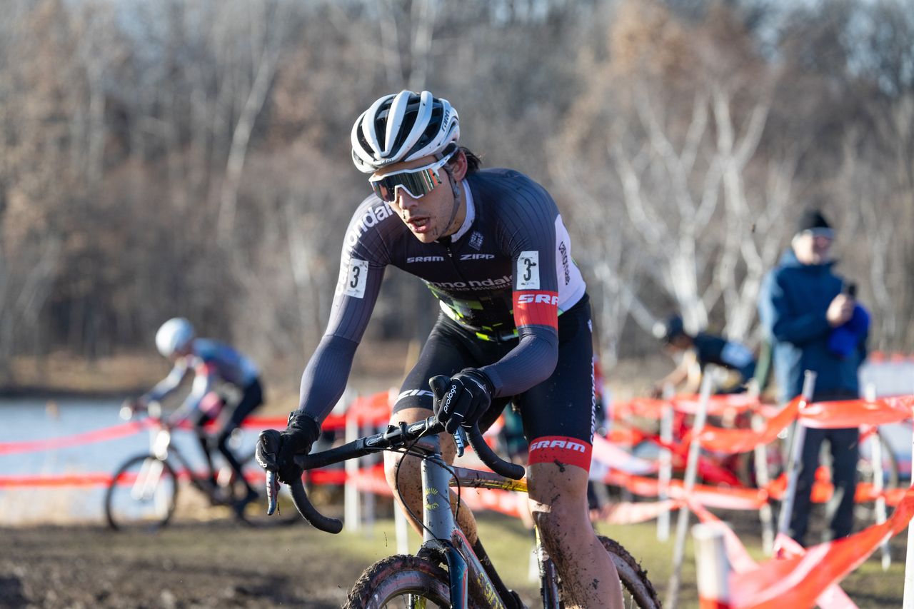 Curtis White (Cannondale - Cyclocrossworld.com) on the CX Nats course at DuPage County, Illinois