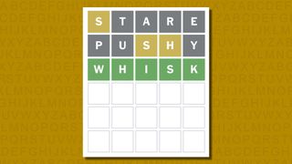 Wordle answer 815 on a yellow background