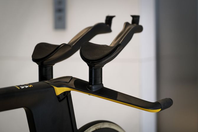 The custom aero extensions for the pursuit events