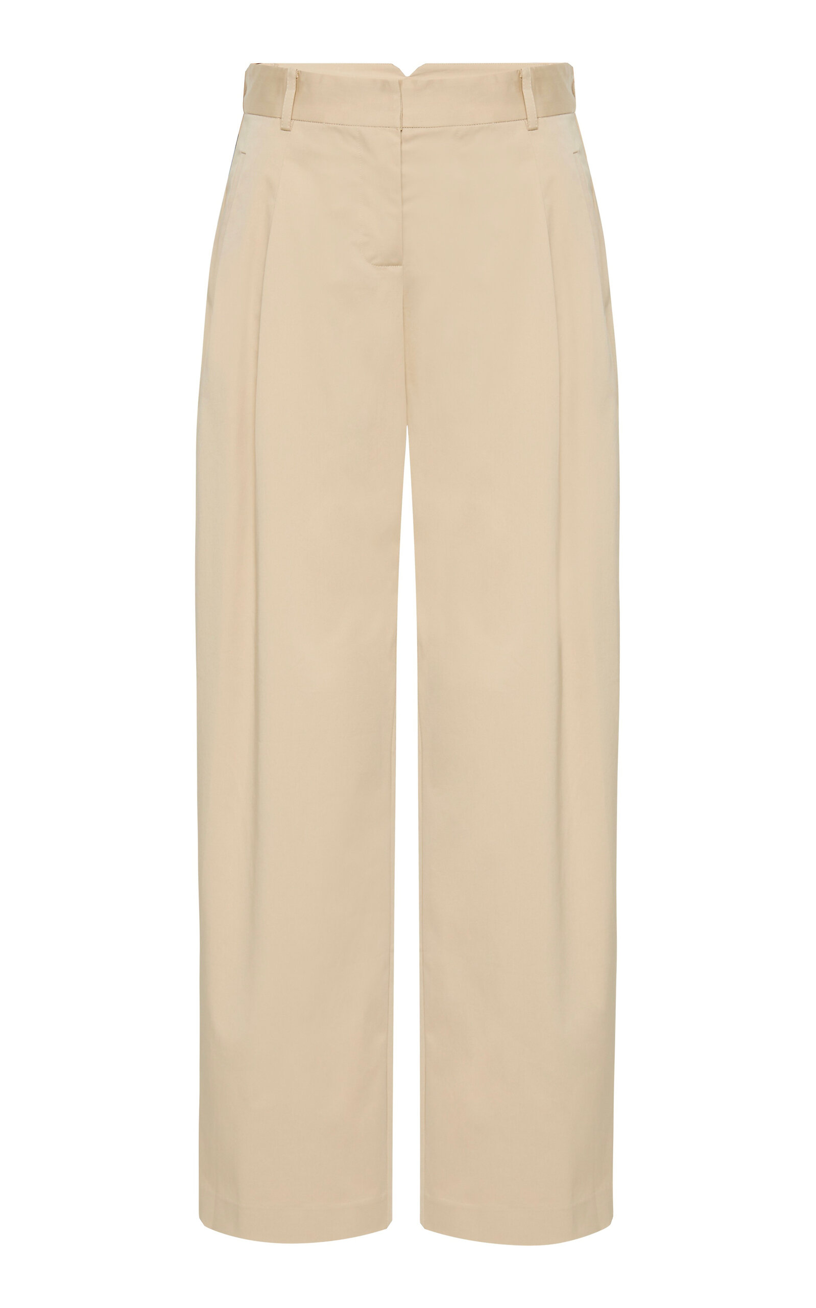 Barrel-Leg Cotton-Blend Pants