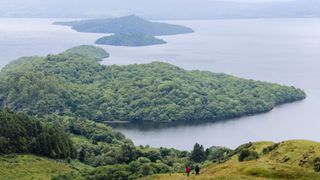 Loch Lomond's islands from Conic Hill in Scotland