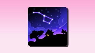 Skyview app icon on a pink background