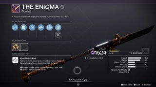 Image of The Enigma Glaive