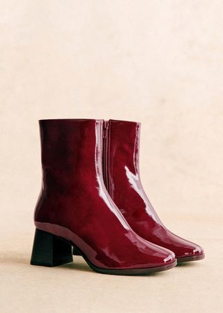 Axelle Ankle Boots - Patent Purple - Patent Cowide Leather