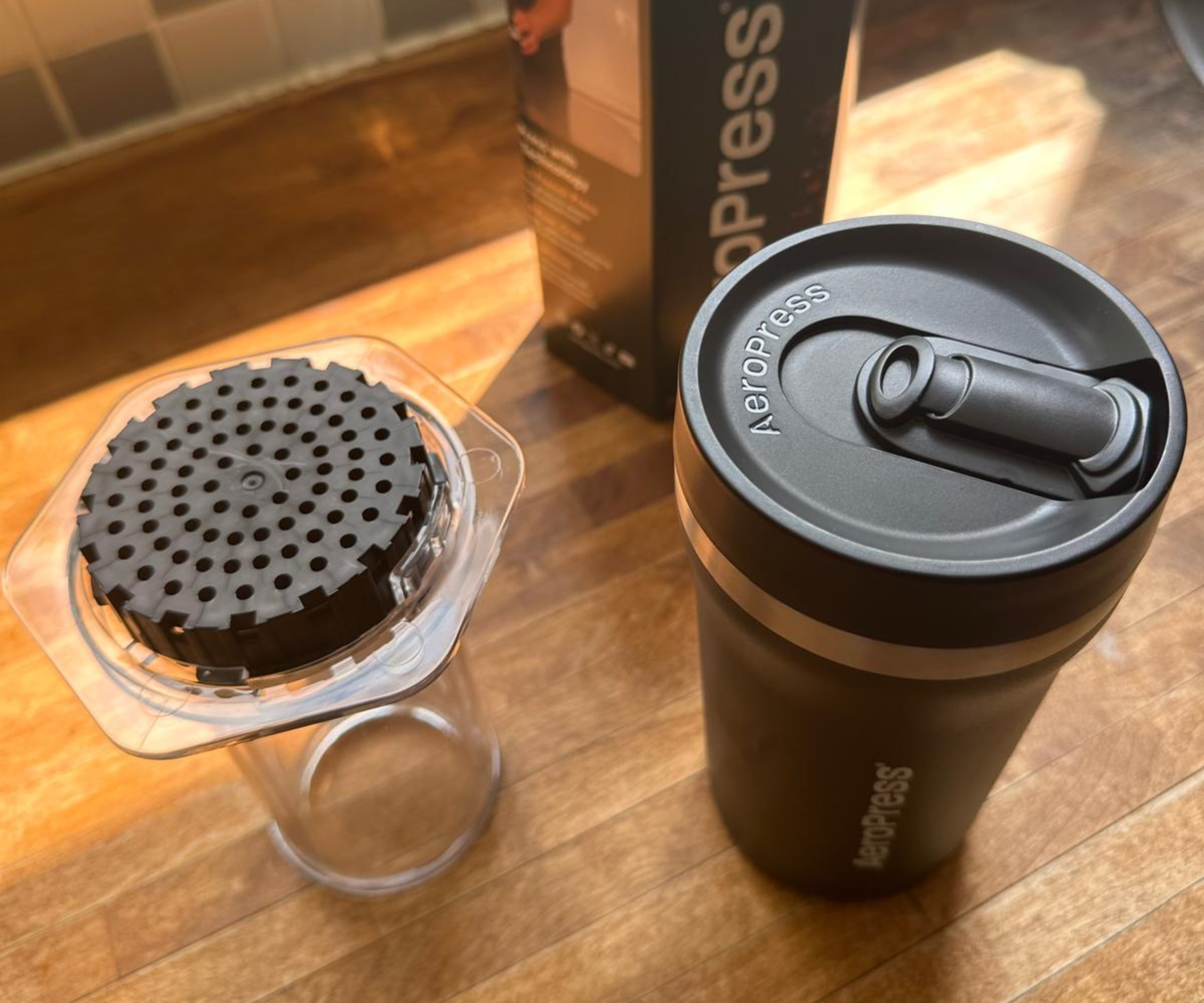 Testing the AeroPress Go Plus in my kitchen