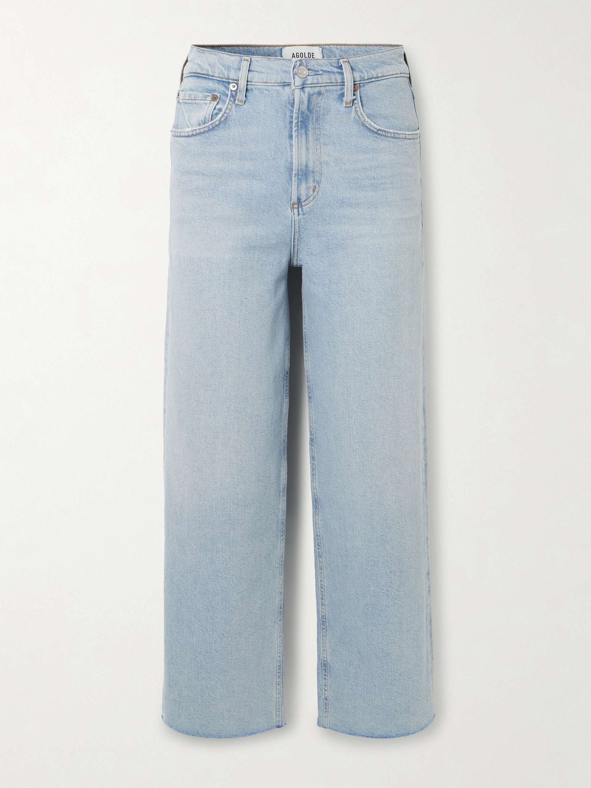 Ren Frayed High-Rise Wide-Leg Jeans