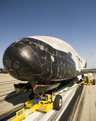 The Boeing-built X-37B autonomously landed at Vandenberg Air Force Base in California on June 16, 2012 after a successful 469-day mission.