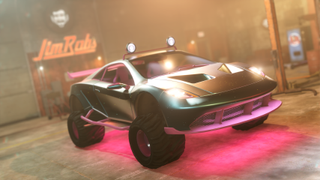 Een customized auto in Saints Row