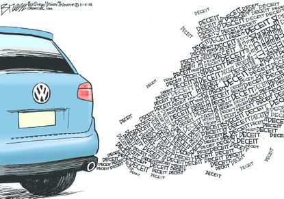 Editorial cartoon World Volkswagen Emissions Scandal