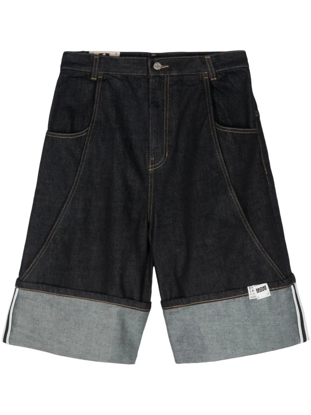 Indigo Contrast Denim Shorts