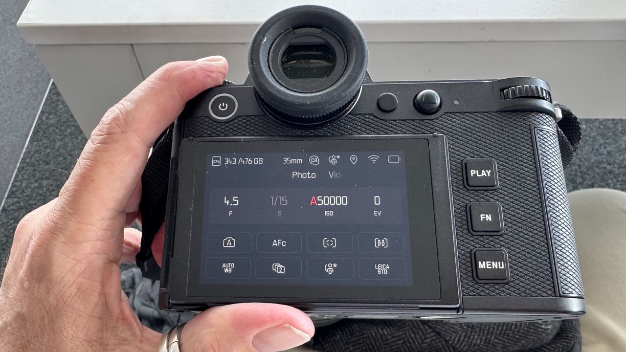 Leica SL3-P menu screen