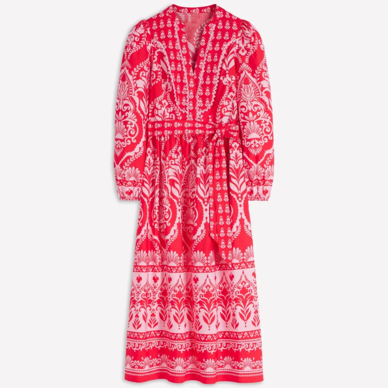 Boden, long sleeve maxi dress