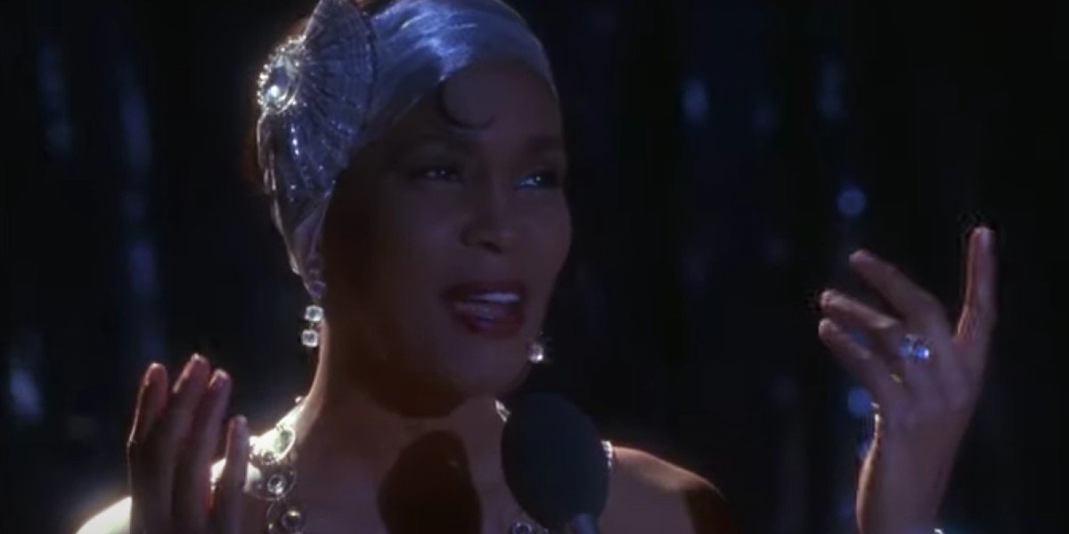 Rachel Marron (Whitney Houston) sings in The Bodyguard (1992)