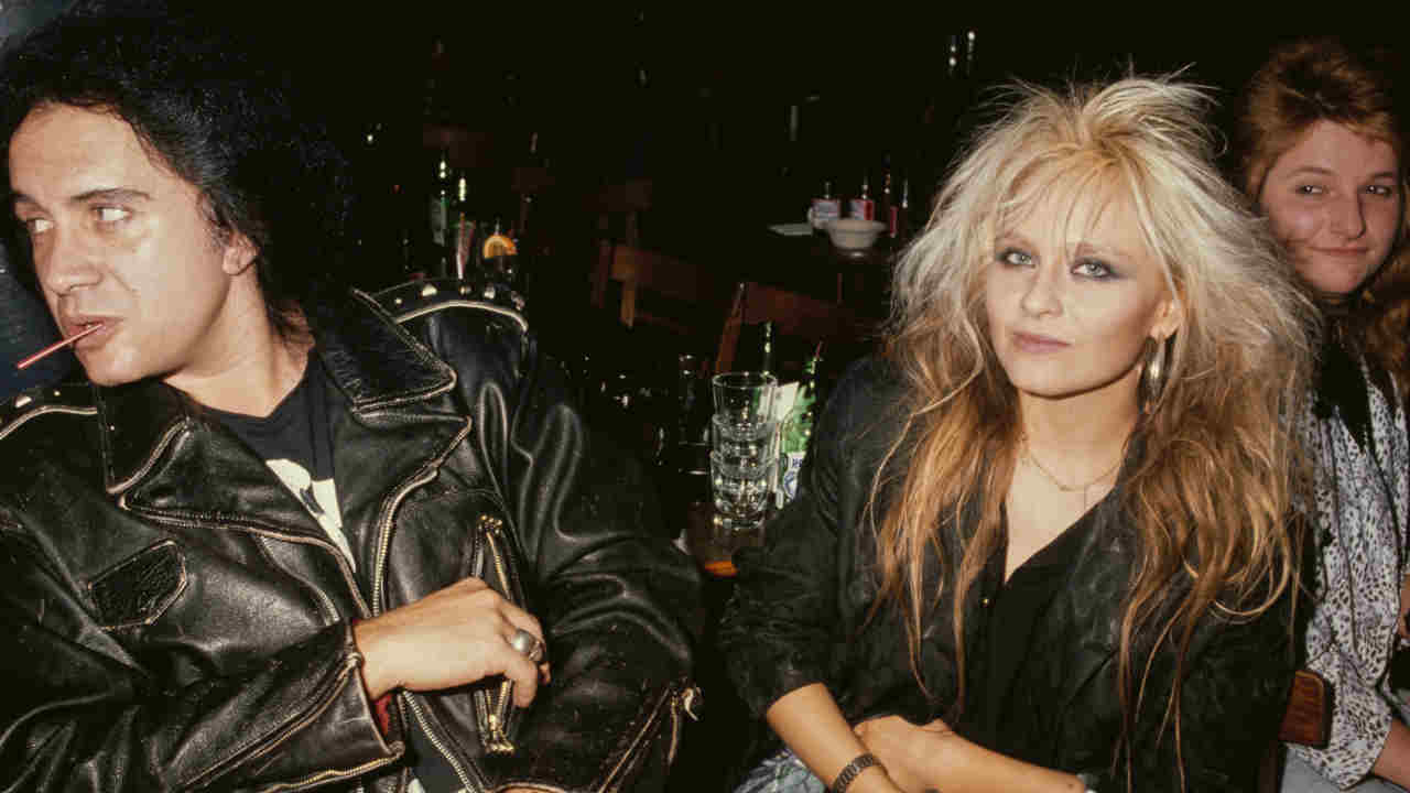 Doro Pesch with Gene Simmons in 1995