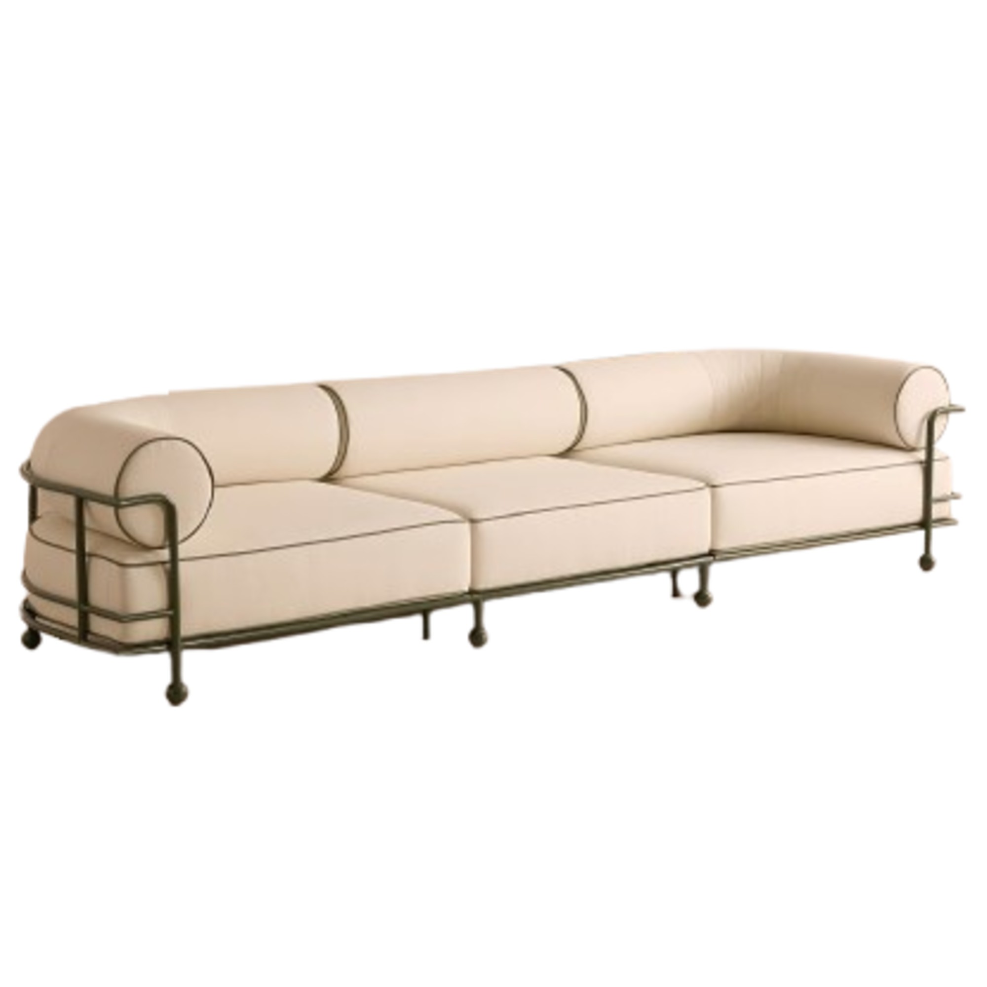 Soho Home Gaspard Outdoor Four-Seater Sofa, Linen, Off White