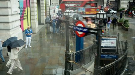 Wet weather in London in July