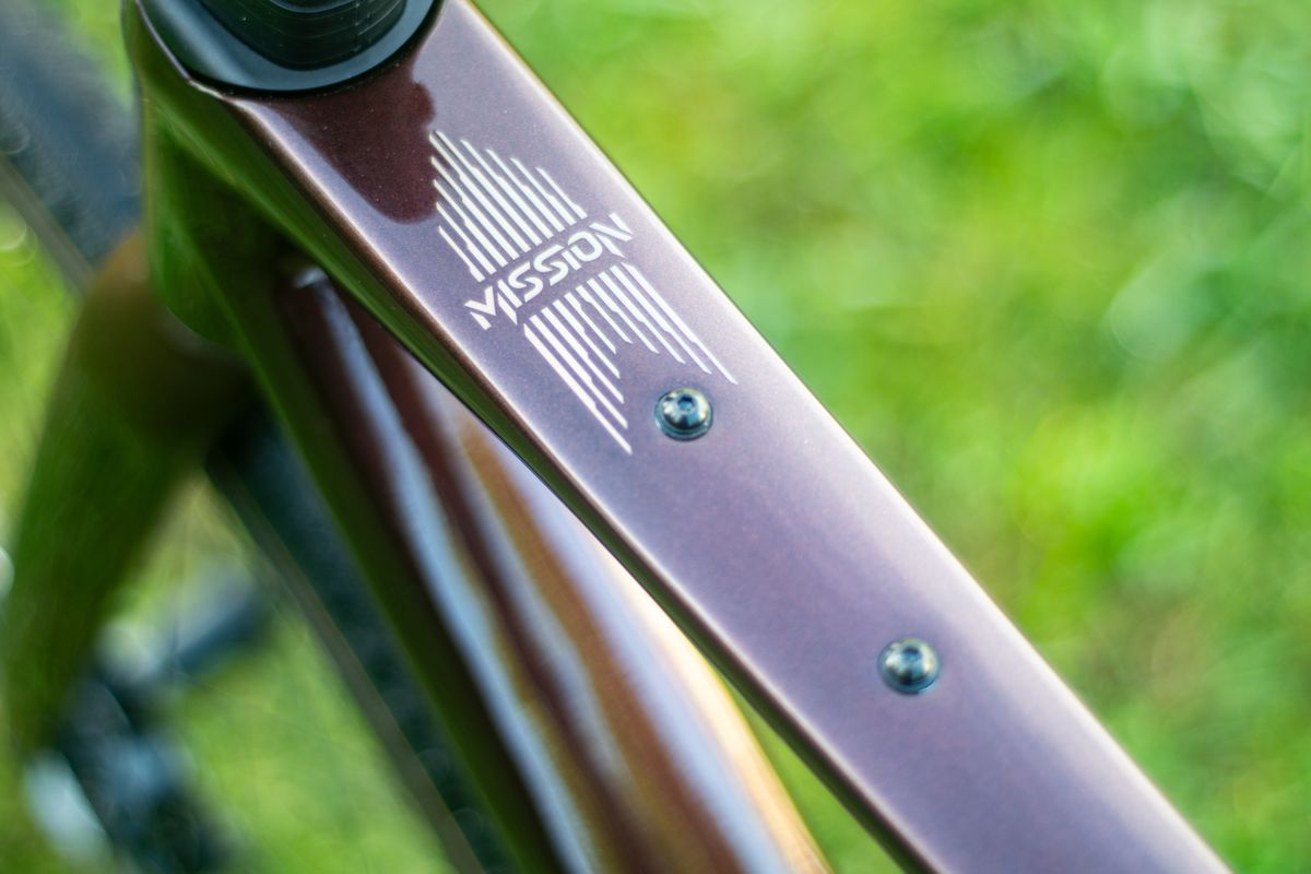 A Merida Mission top tube