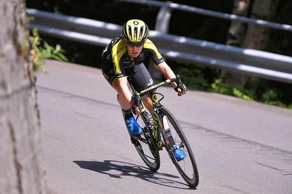 Amanda Spratt (Mitchelton-Scott) on her way to winning stage 6 at the Giro Rosa