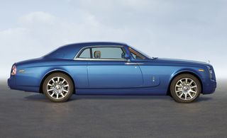 Blue Rolls-Royce Phantom Series II side view
