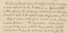  A transcript from the Constitutional Convention records the official report creating the Electoral College.