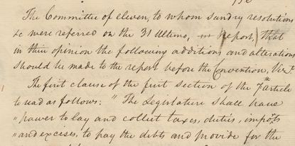  A transcript from the Constitutional Convention records the official report creating the Electoral College.