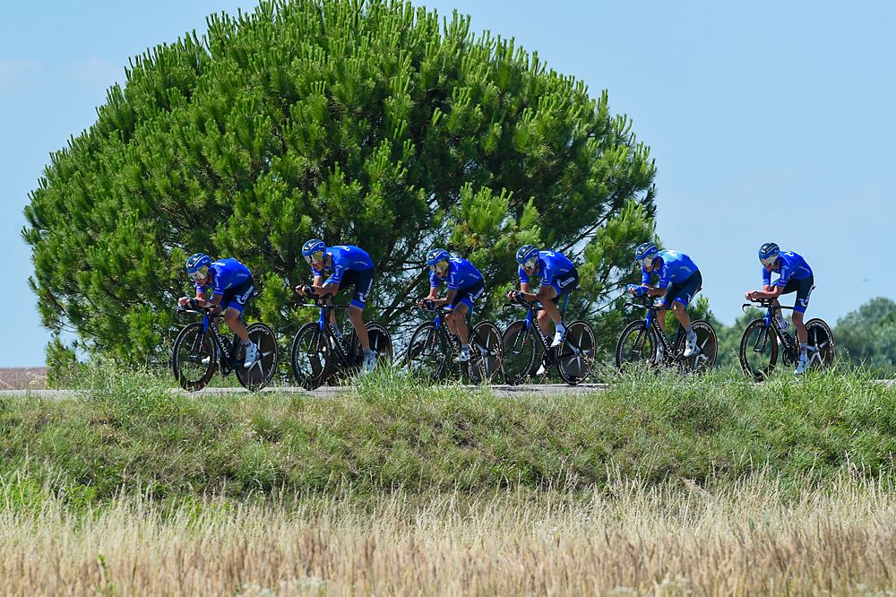Gazprom-Rusvelo at the opening team time trial at Adriatica Ionica Race