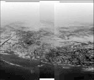 Shoreline on Titan by Huygens