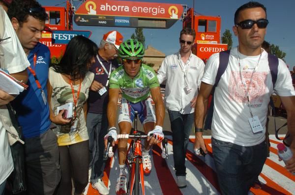 Rodriguez is helped after the finish