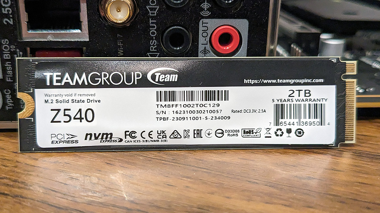 Teamgroup Z540 2TB NVMe SSD review