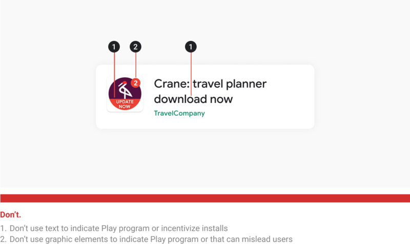 Play Store Changes Graphic Elements Example