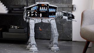 Lego AT-AT with its sides open