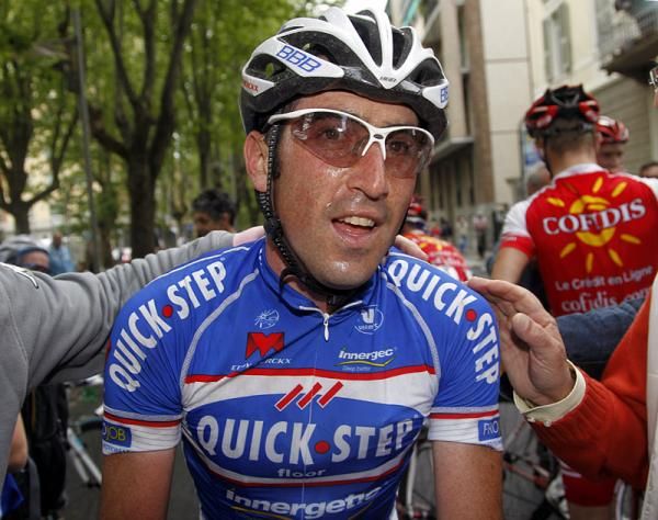 Stage winner Jerome Pineau (Quick Step) is a happy man.