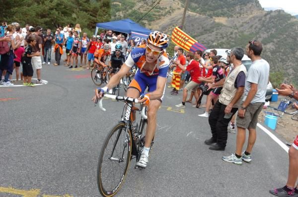 Mollema on the final climb of the day in stage 8 to Andorra Collada de la Gallina at la Vuelta