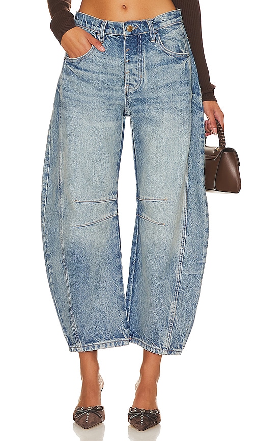 X We the Free Good Luck Mid Rise Barrel Jeans