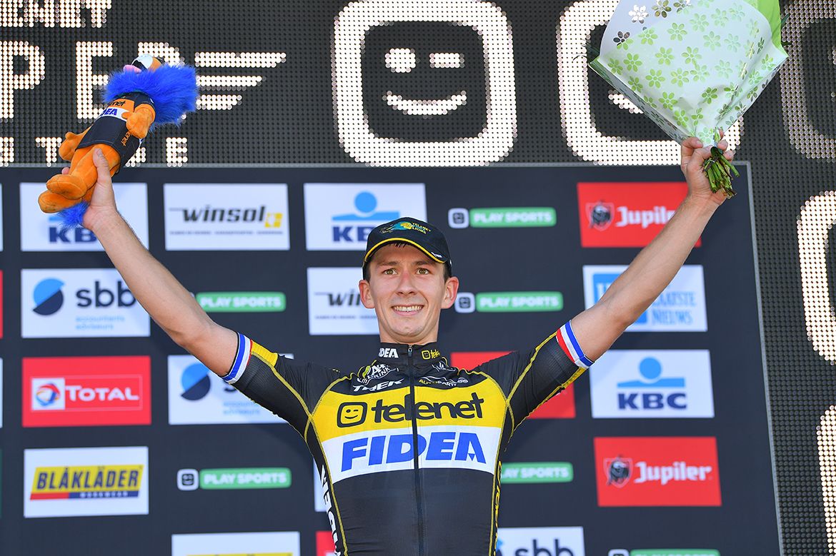 Lars van der Haar on the Zonhoven podium