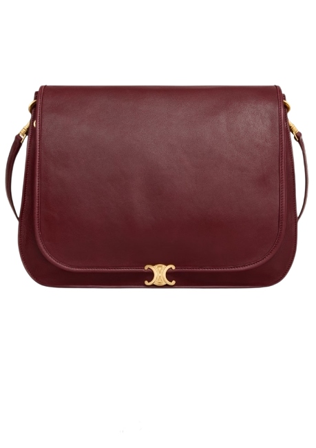 Celine , Soft Triomphe Besace in Supple Shiny Lambskin