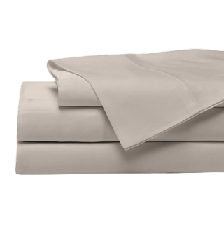 Soft bamboo bedsheets in beige