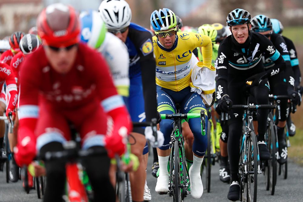 Michael Matthews rides in the bunch during stage 2 at Paris-Nice.