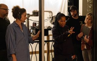 ONE NIGHT IN MIAMI, center: director Regina King, on set, 2020