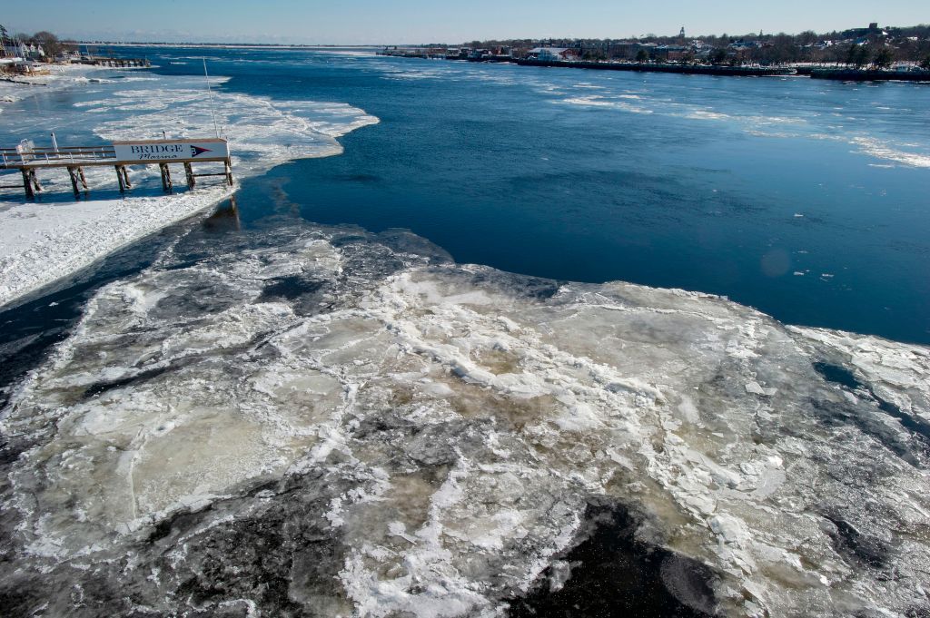 Frozen Atlantic Ocean.