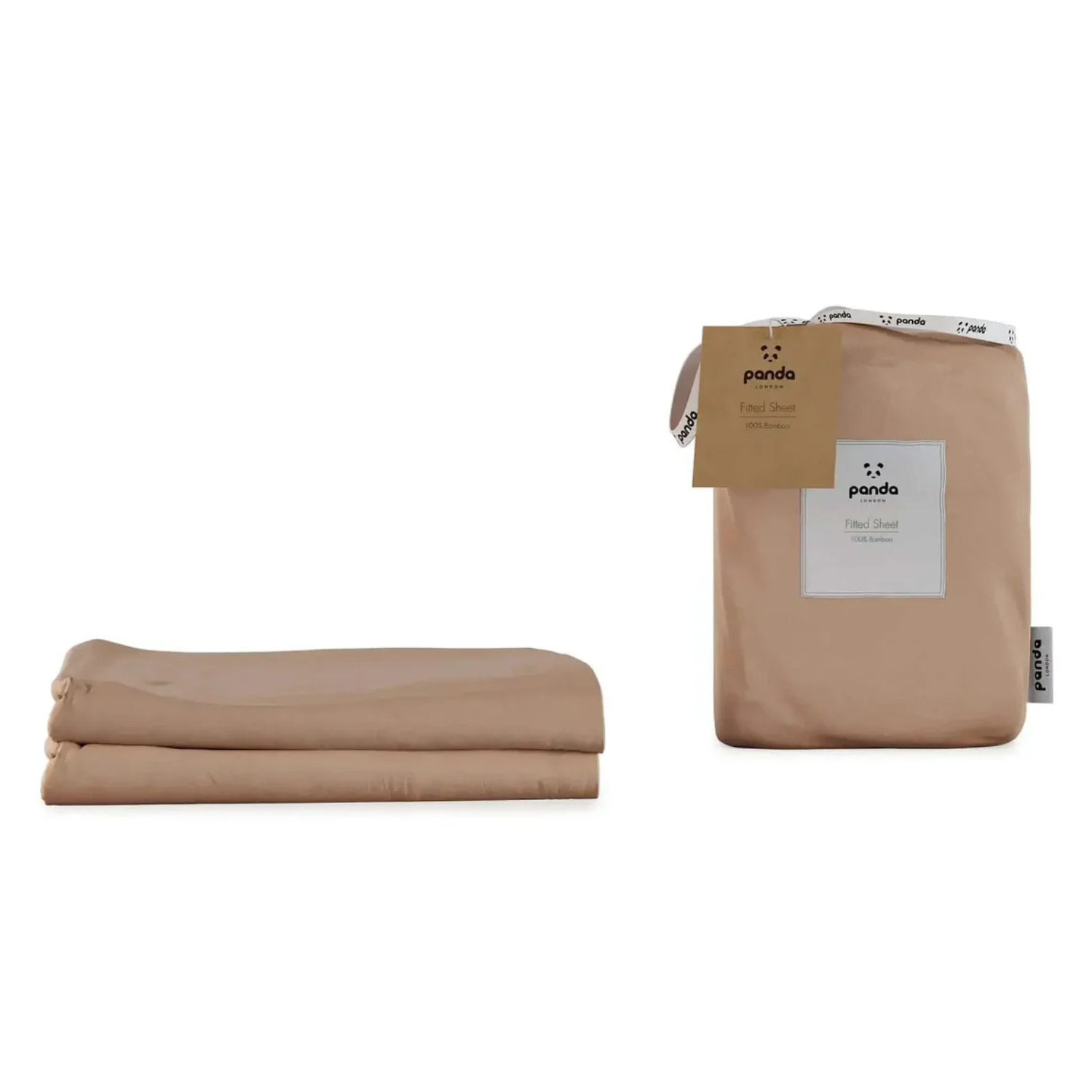 A folded bamboo sheet and a cloth bag
