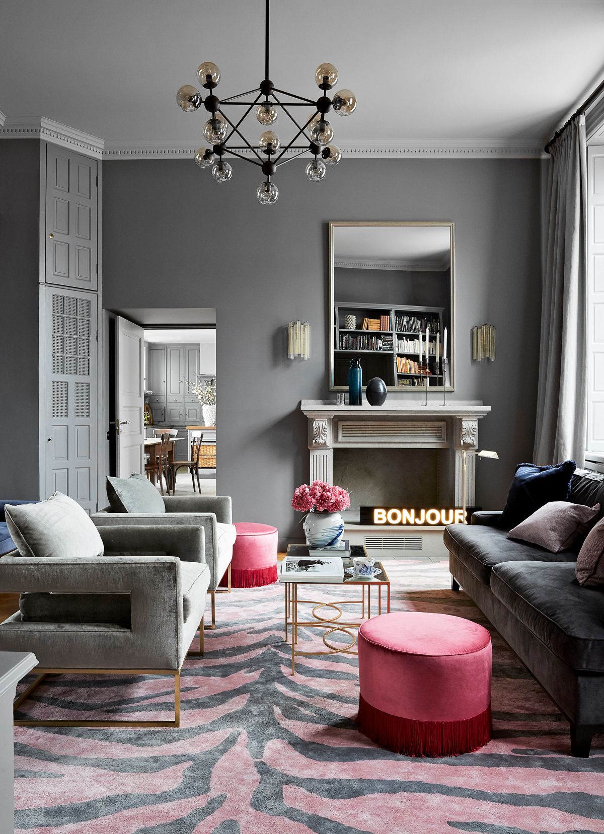 Pink and grey living room ideas – 10 designer dream rooms | Livingetc