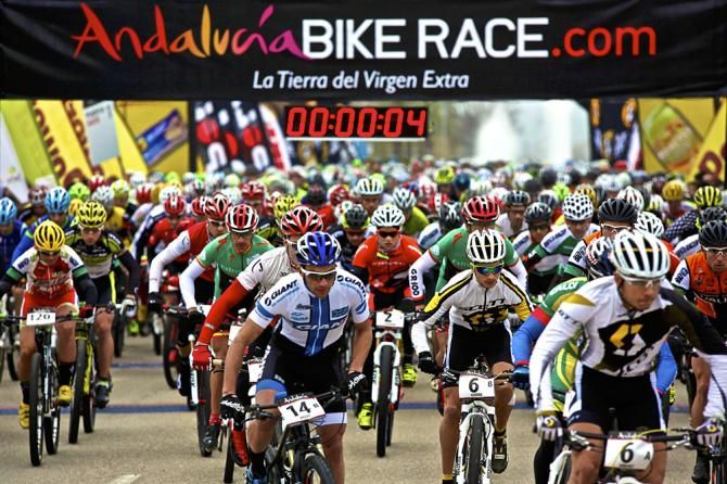 The start of stage 3 of the Andalucia Bike Race