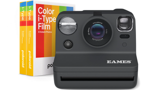 Product shot of Polaroid Eames camera and film box