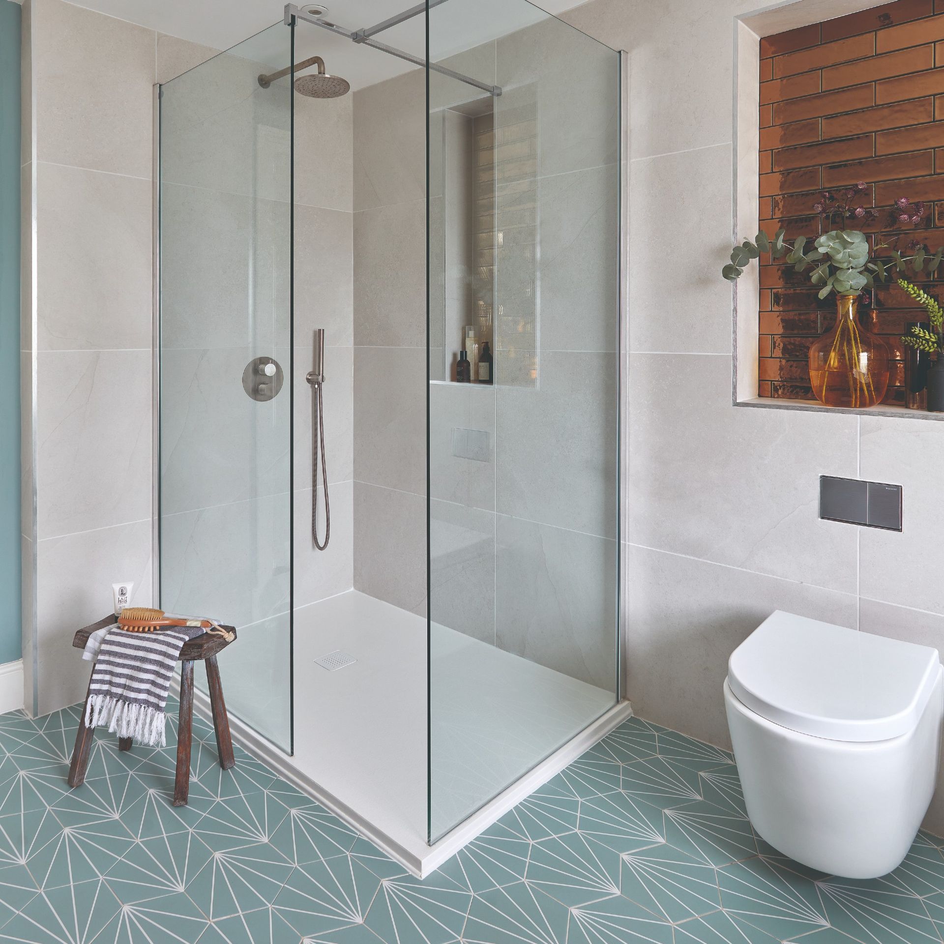 Shower bench ideas that will upgrade a bathroom | Ideal Home