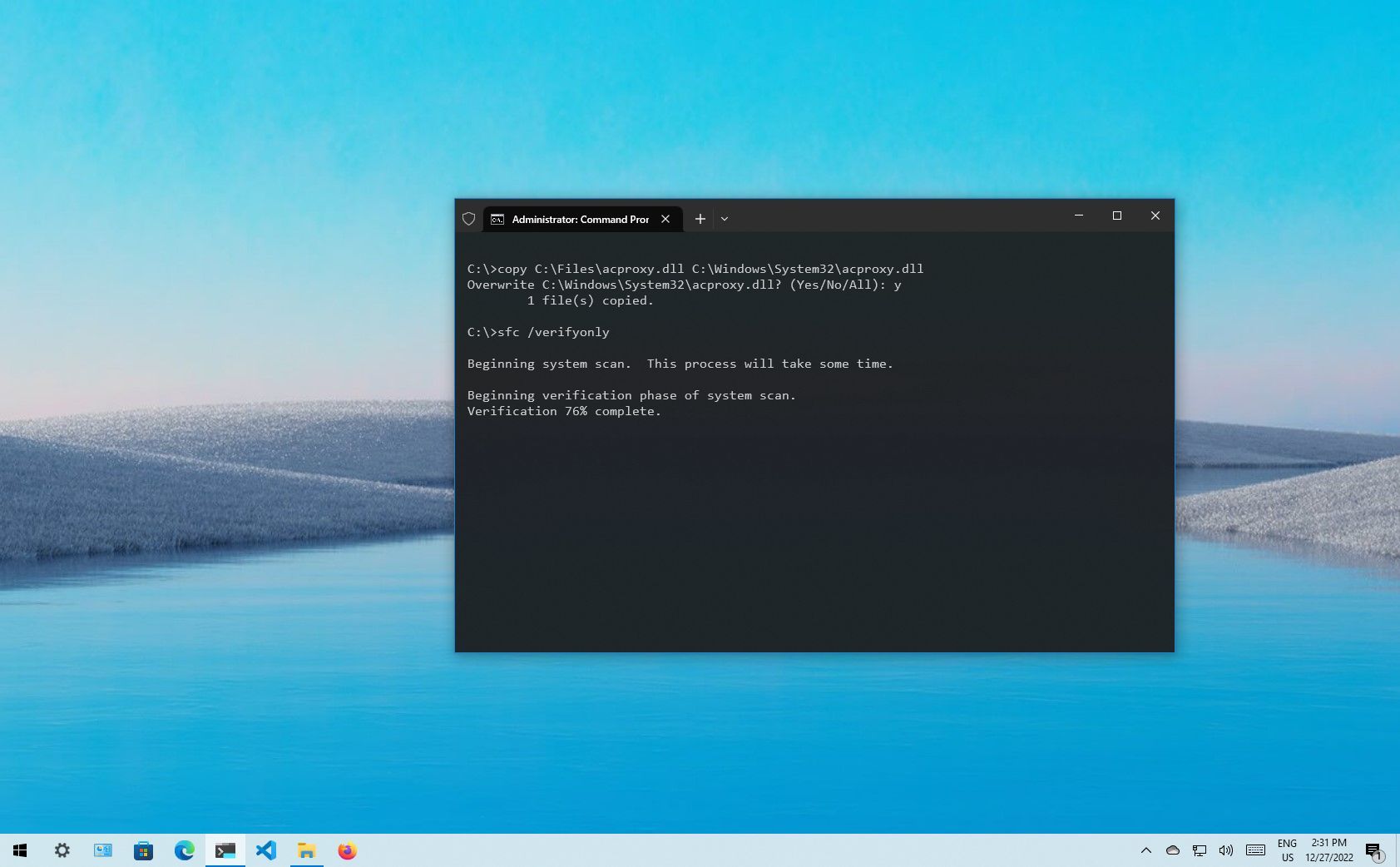 How to use Windows 10's System File Checker (SFC) scannow command to ...