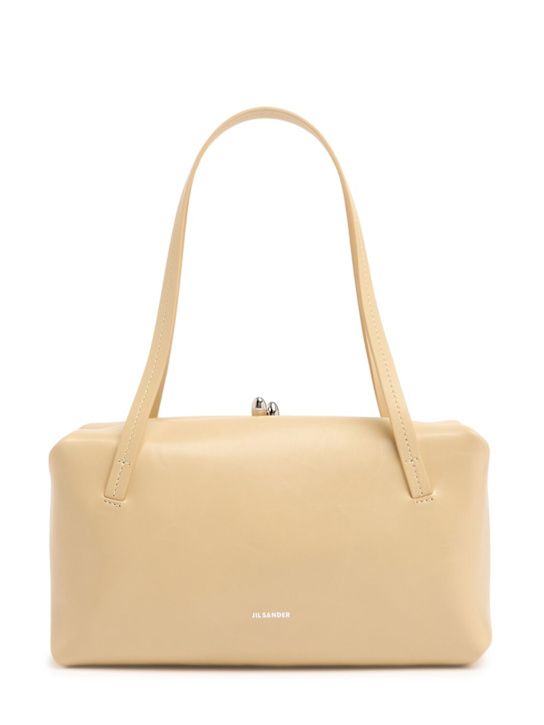 Small Goji Pillow Leather Shoulder Bag - Jil Sander - Women - Almond Butter - Unique